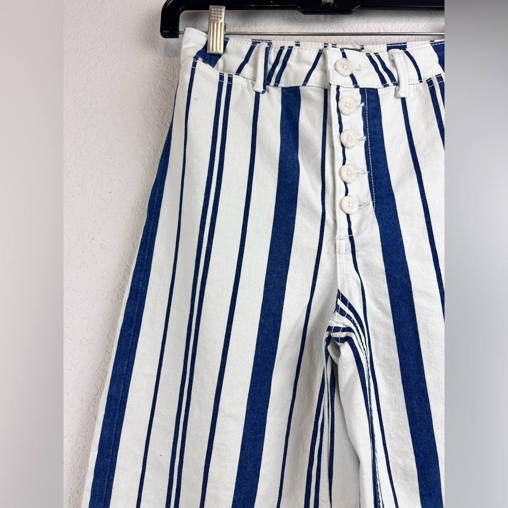 Anthropologie Capitaine striped high waisted Wide leg pants Size 0 - Picture 3 of 9